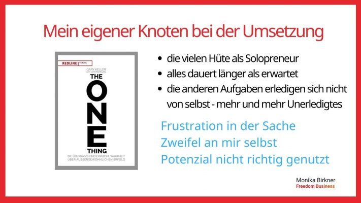 Monika Birkner The One Thing Monika Birkner The One Thing
